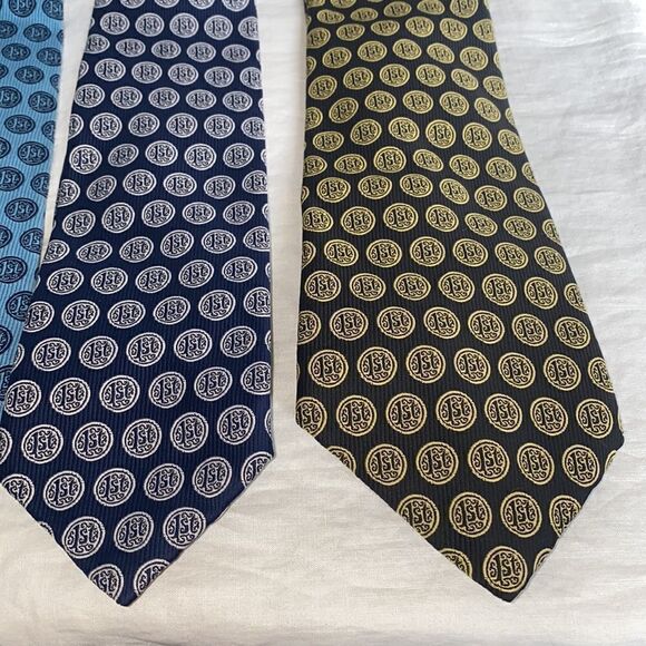 THE FIRST NATIONAL BANK OF CHICAGO Silk Ties-Lot of 4 - Picture 3 of 6
